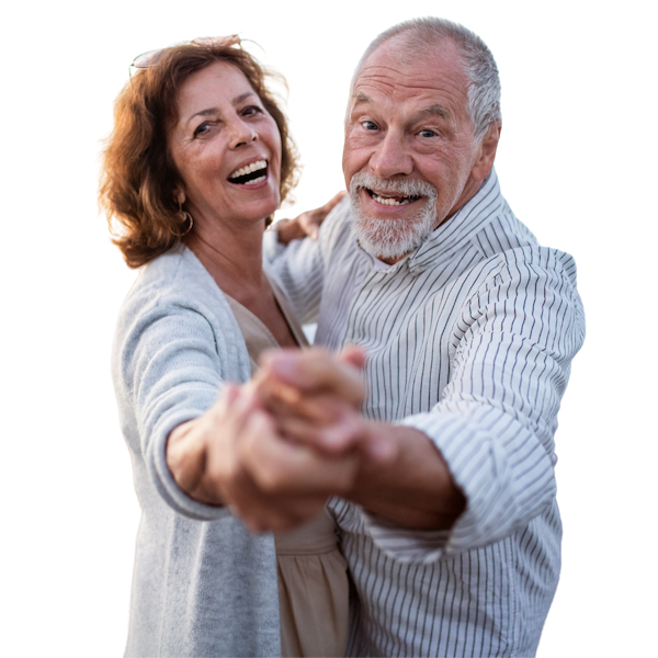 Happy Senior Couple Dancing in Westchase, FL